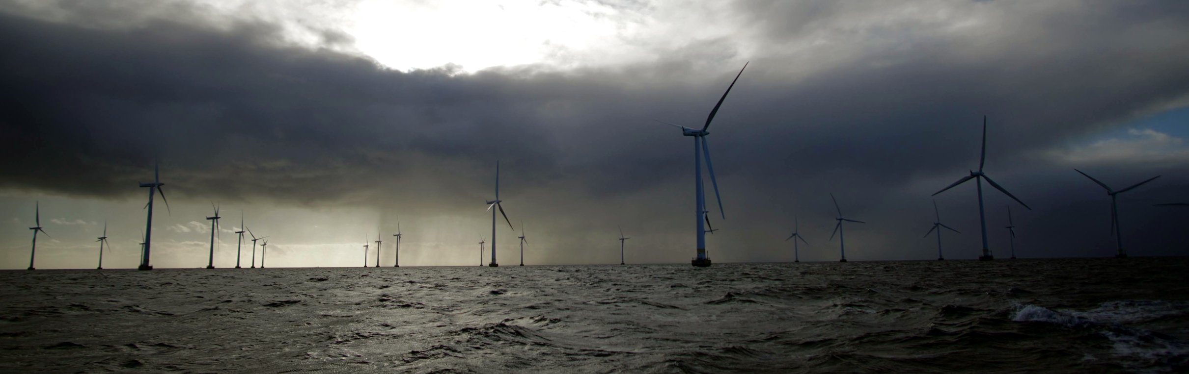 Offshore wind turbines and clouds