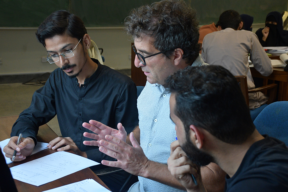 Stefano Luzzatto, as he teaches to some of his students