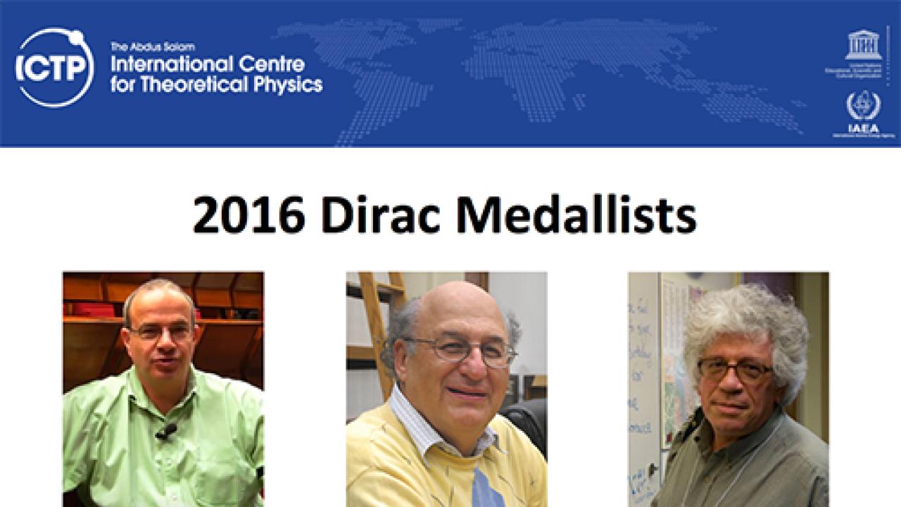 2016 Dirac Medallists Announced