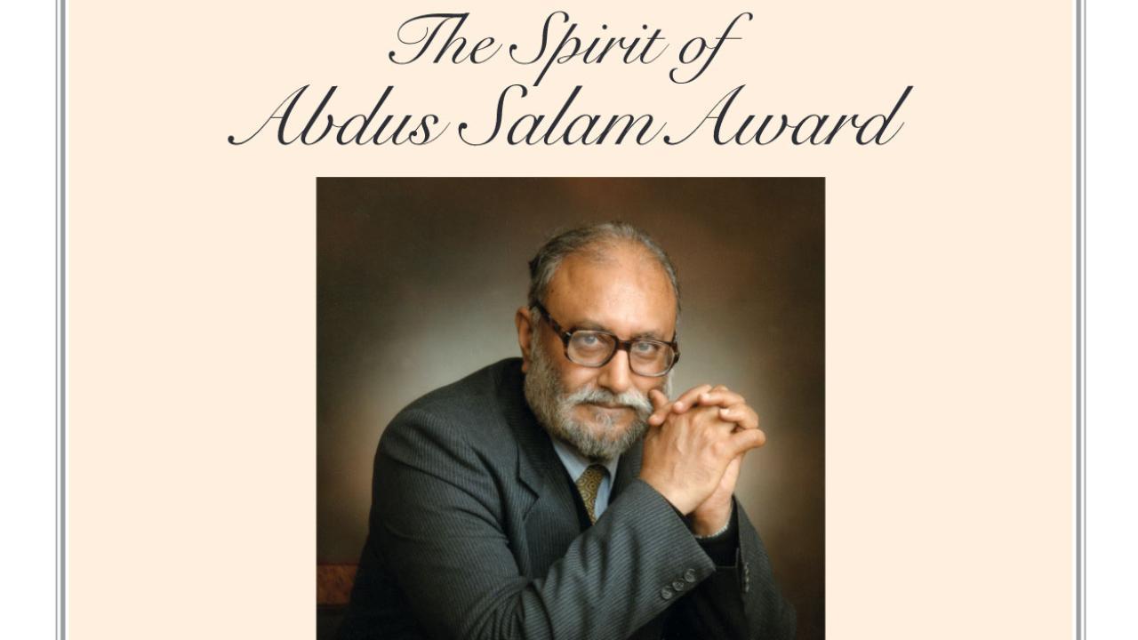 Call for Nominations, Spirit of Abdus Salam Award 2025