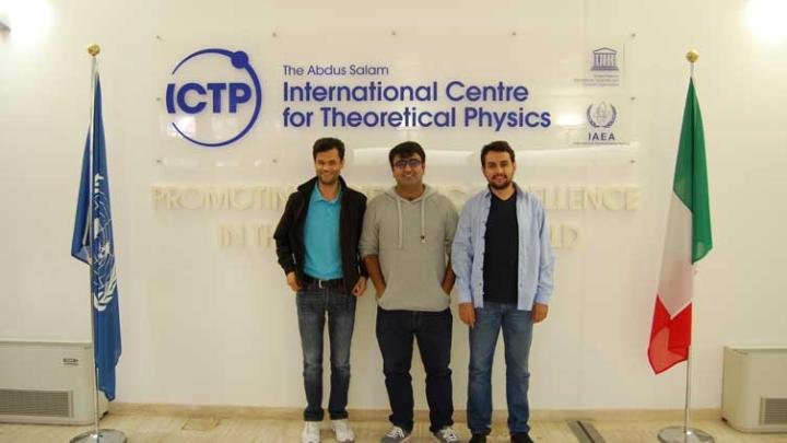 Graduates (from left) Deepak Bahadur Karki, Muhammad Nawaz Qaisrani, & William Daniel Montoya Catano. Not pictured: Alaa A. E. Elshorbagy & Carlos Mauricio Nieto Guerrero