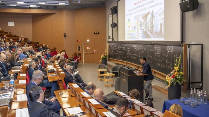 ICTP 60th anniversary celebration, Atish Dabholkar speaking