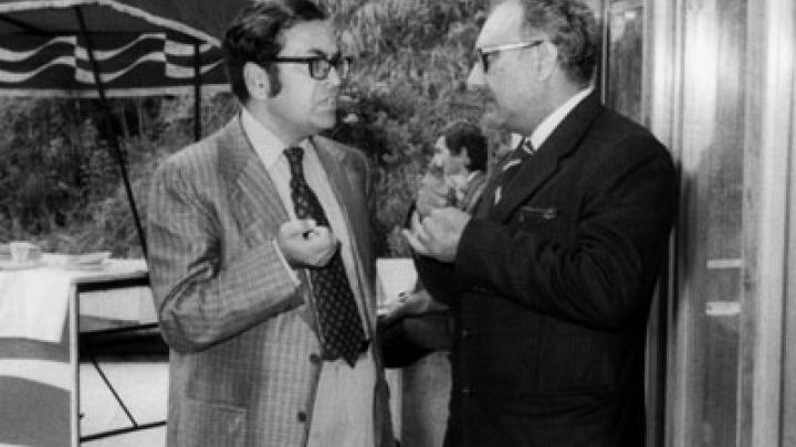 Riazuddin (left) with his mentor, Abdus Salam