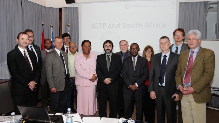 South African delegation with ICTP representatives