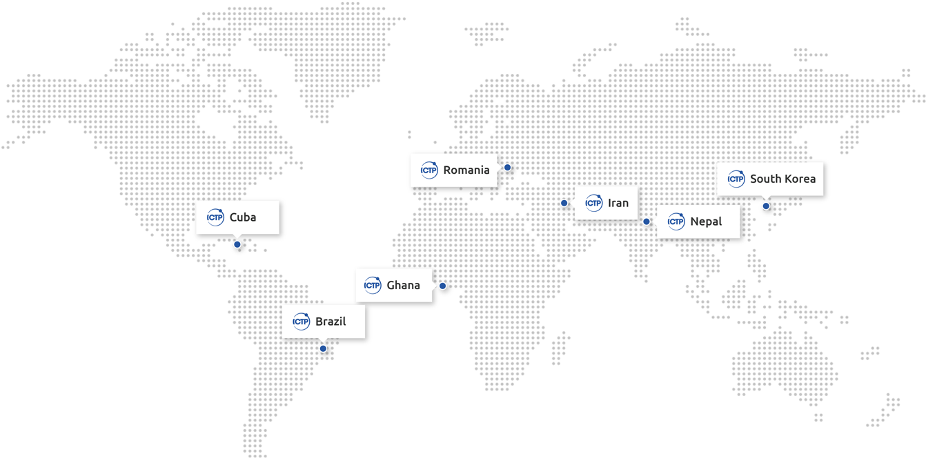 研究网络图：巴西、古巴、加纳、伊朗、尼泊尔、罗马尼亚和韩国